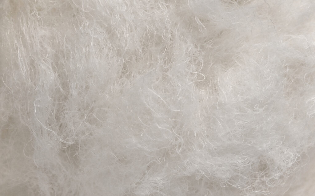 Cottonized bleached hemp fiber